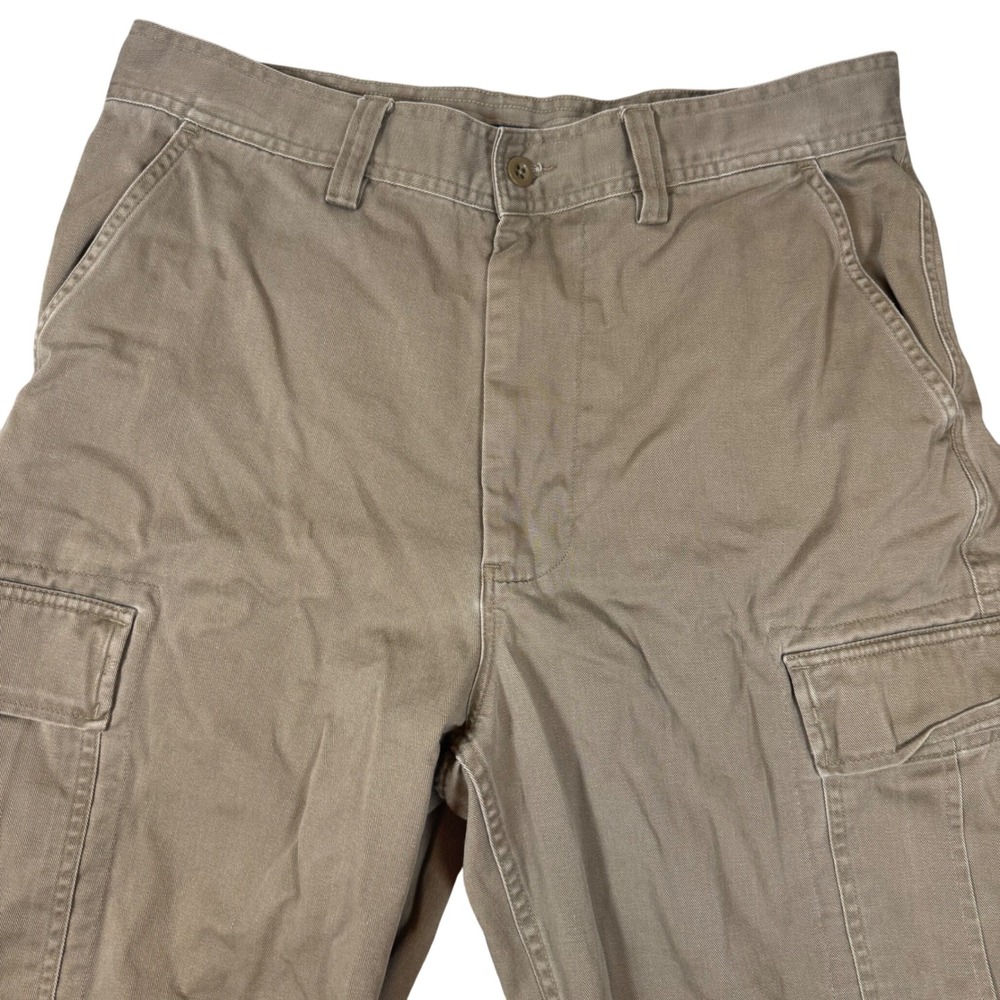 Polo Ralph Lauren Mens Khaki Tan Cotton Twill Cargo Pants 33x30 Straight Leg